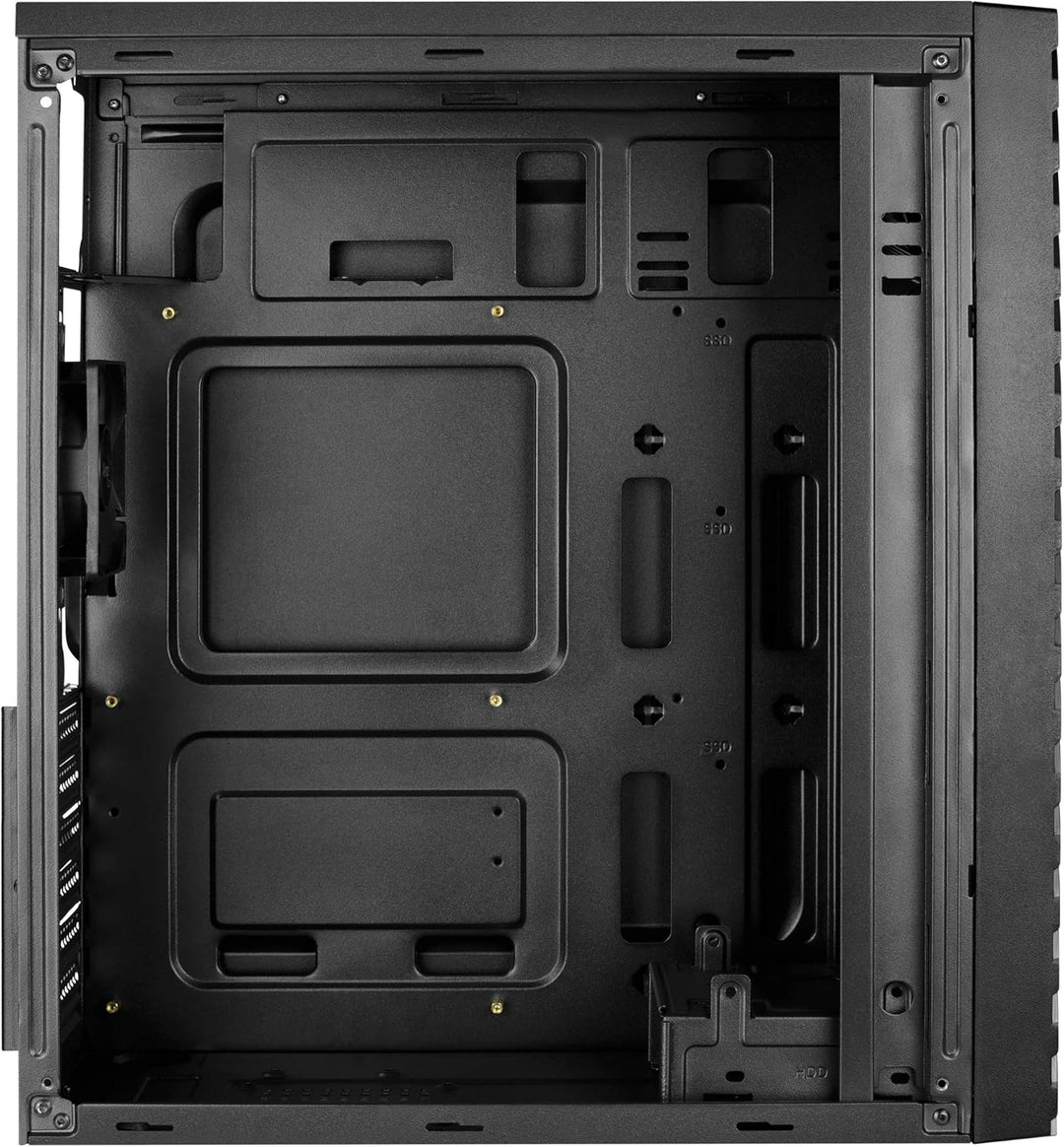 Aerocool Streak PC Gaming Case, Mid-Tower, ATX, RGB, 18 Lighting modes, Full Window, Ideal for First