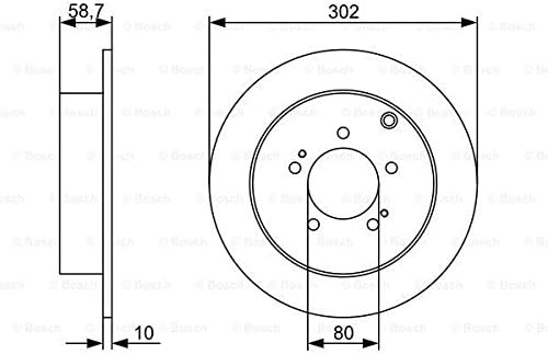 Bosch BD1222 Bremsscheiben - Vorderachse - ECE-R90 Zertifizierung - zwei Bremsscheiben pro Set