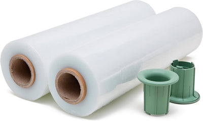 Good Warehouse Hochwertige Stretchfolie 23 m – 500 m Verpackungsfolie mit Handabroller-Set – 40 cm b