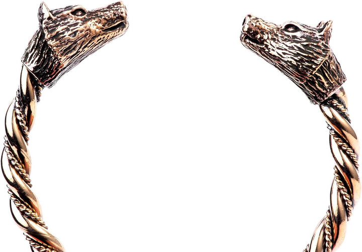 Windalf Frauen Armreif JANA Ø 5.6 cm Wikinger Armschmuck Armband Handarbeit Bronze