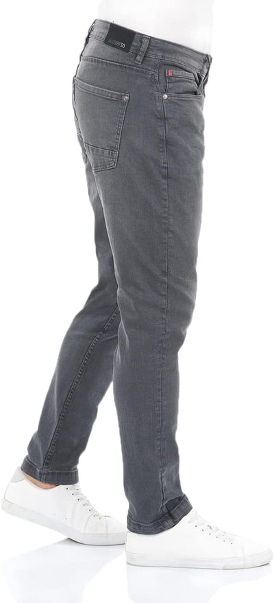riverso Herren Jeans Hose RIVChris Straight Fit Jeanshose Baumwolle Denim Stretch Schwarz Blau Grau