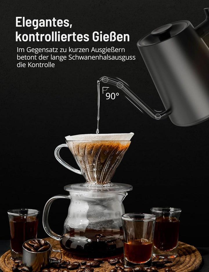 Paris Rhône Gooseneck Electric Kettle,Temperature Variable Electric Kettle for Coffee Tea Brewing, 0