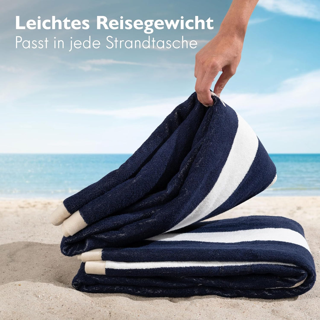 Liebenstein® Premium Strandtuch Beach Society – 100x180 cm – softig weiches Strandhandtuch mit styli