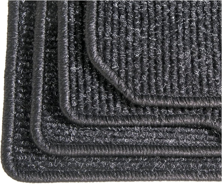 CarFashion BasicRips DL4 | Auto Fussmatte in schwarz meliert | Automatte | schwarzer Trittschutz | S