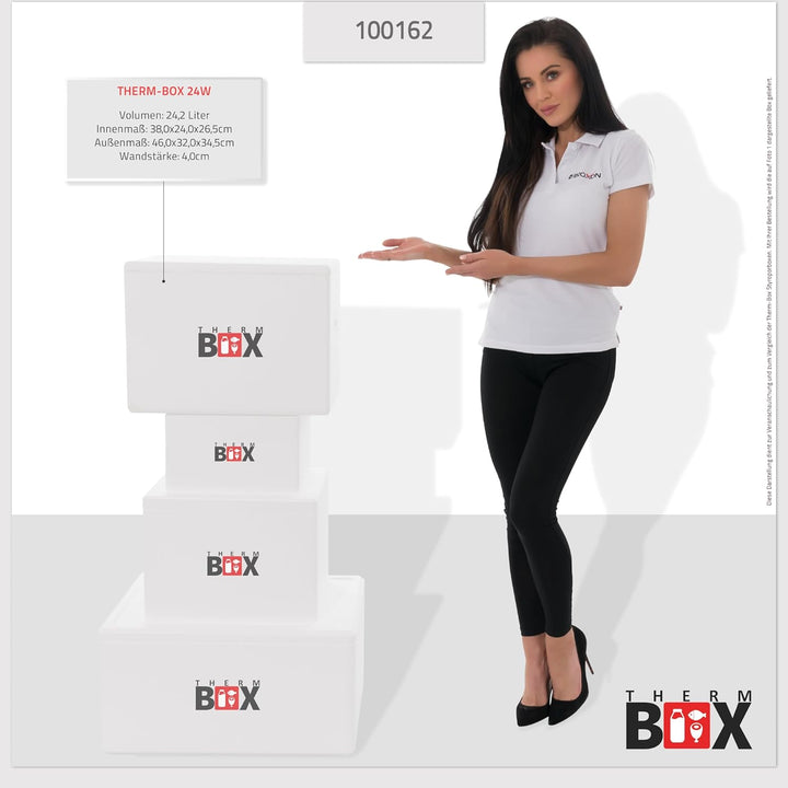 THERM BOX Styroporbox XL Verschiedene Grössen Volumen 24 bis 45L Isolierbox Thermobox Kühlbox Warmha
