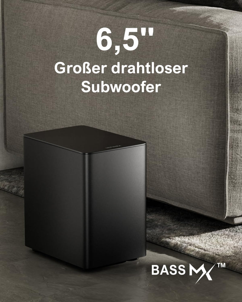 ULTIMEA 7.1 Surround Sound System für TV mit Dolby Atmos, App Steuerung, 4 kabelgebundene Surround-L