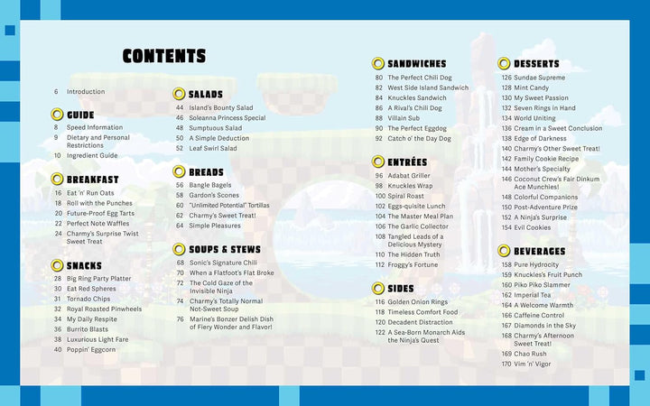 Sonic the Hedgehog: The Official Cookbook, Gebundenes Buch