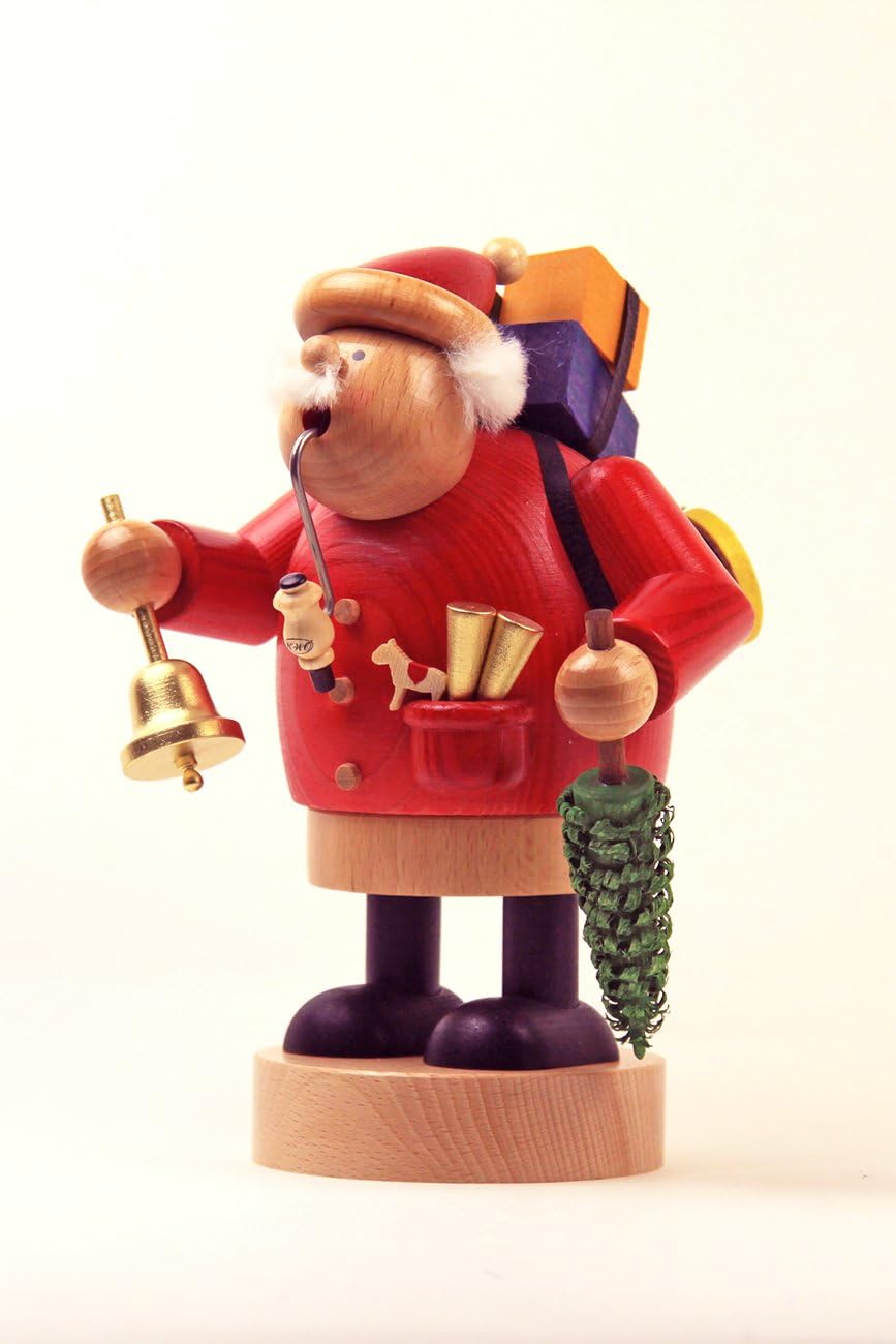 KWO Olbernhau 21507 Räuchermännchen Weihnachtsmann, 18 cm
