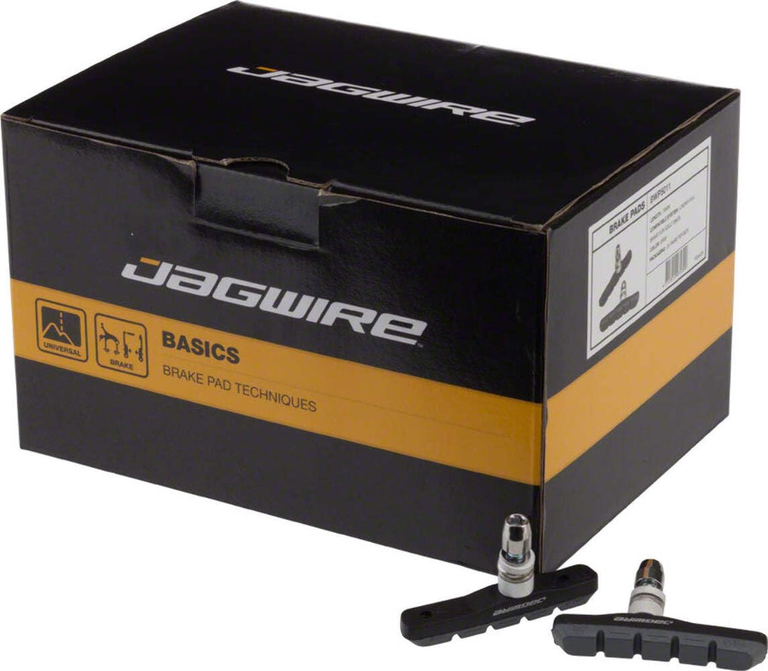 Jagwire Scheibenbremsbeläge, Mountain Sport Bremsschuh V-Brake auf Alufelge, 25 Stück grau - grau, g