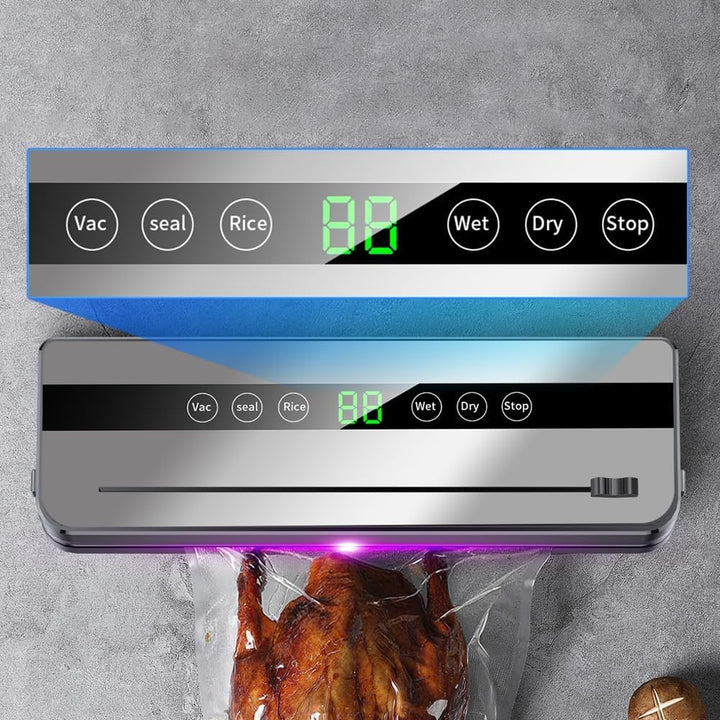 Vakuumiergerät für Lebensmittel, Vakuumiergerät für den Haushalt, fünf Modi, LED-Display, 65 kpa, Be
