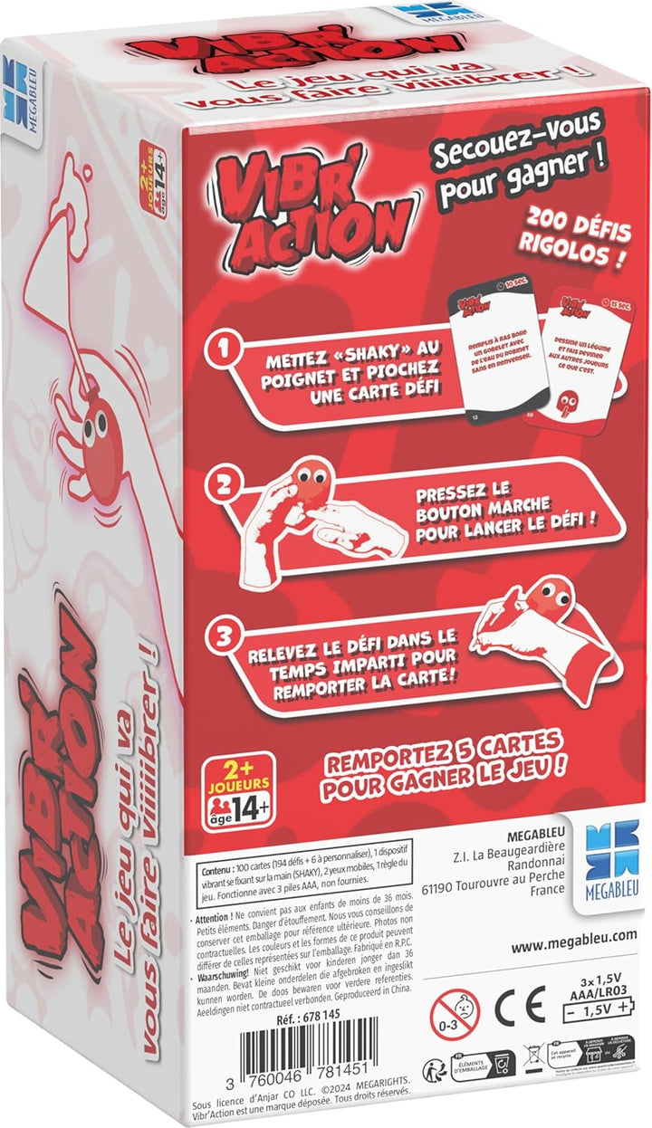Megableu - VIBR'ACTION - Jeu de Cartes d'Ambiance Fun Pour Adultes - Jeux de Société Soirées Entre A