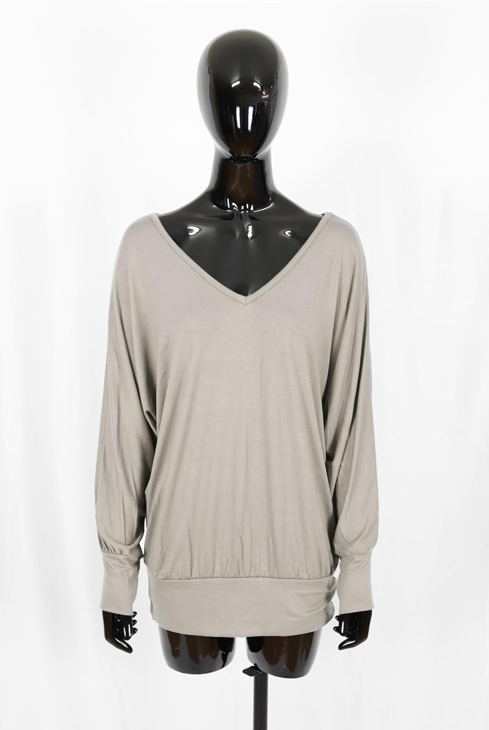 Van Der Rich ® - T-Shirt Raffinierte Einfachheit T-Shirt Einfarbig - Damen M Ml-beige, M Ml-beige