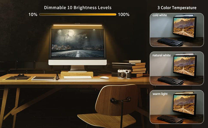 WORLUDE Computer Monitor Lampe LED USB mit Touch Control Light Bar Screenbar Anti-Blaulicht Augenpfl