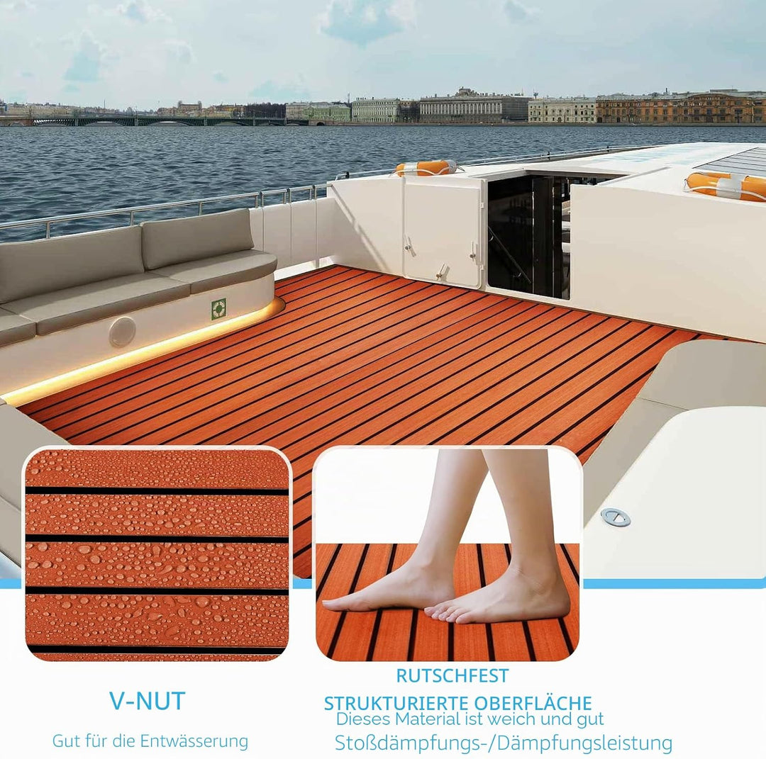 Toogou Neue Generation Eva-Schaum rutschfeste Marine Matte Rückseite mit 3 M Klebstoff, Synthetische