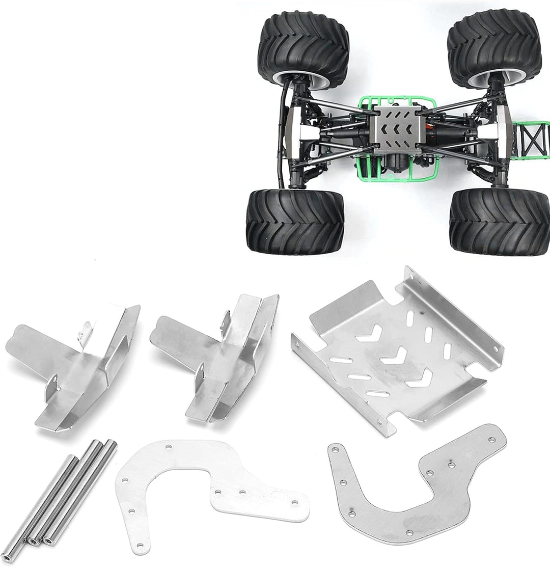 Dilwe RC-Chassis-Rüstungsset, Edelstahl-Anti-Kollisions-Frontstossstange für 1/8 RC-Auto, robust und