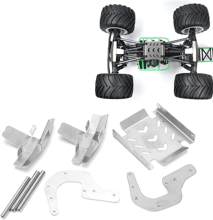 Dilwe RC-Chassis-Rüstungsset, Edelstahl-Anti-Kollisions-Frontstossstange für 1/8 RC-Auto, robust und