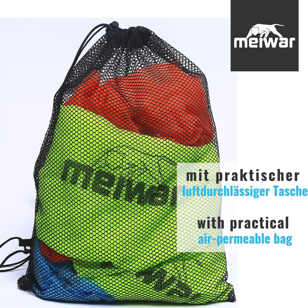 meiwar Leibchen - 10er Set Trainingsleibchen I Markierungshemd für Sport, Fussball, Handball in oran