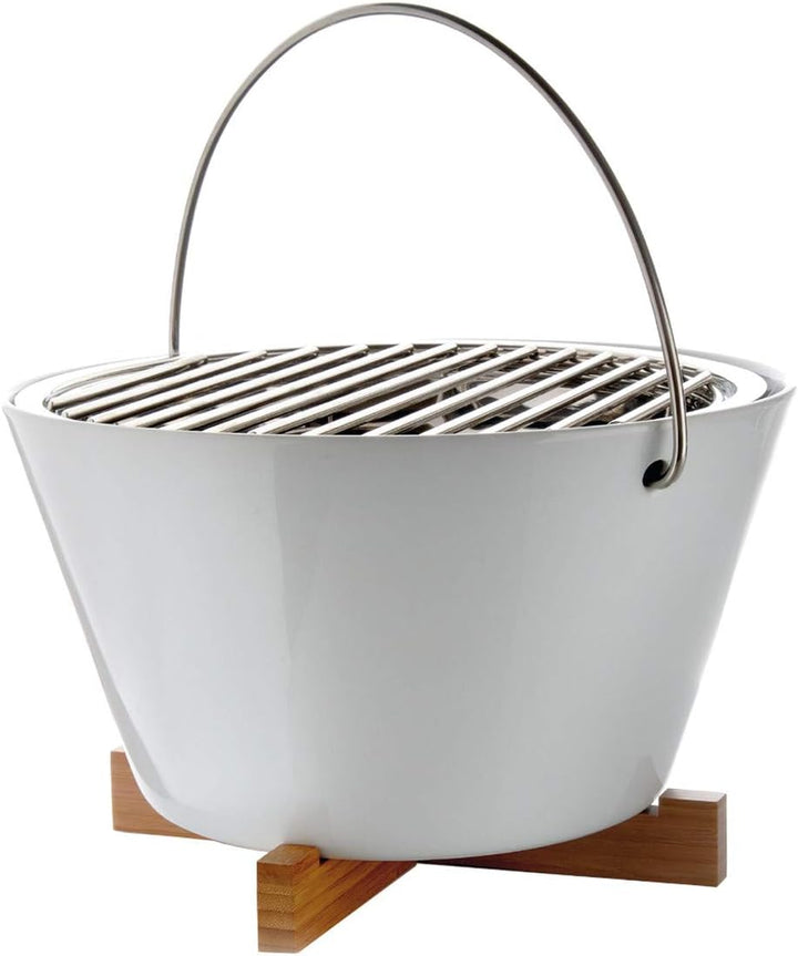 EVA SOLO | Tischgrill Porzellan White | Praktischer Griff | White Weiss, Weiss