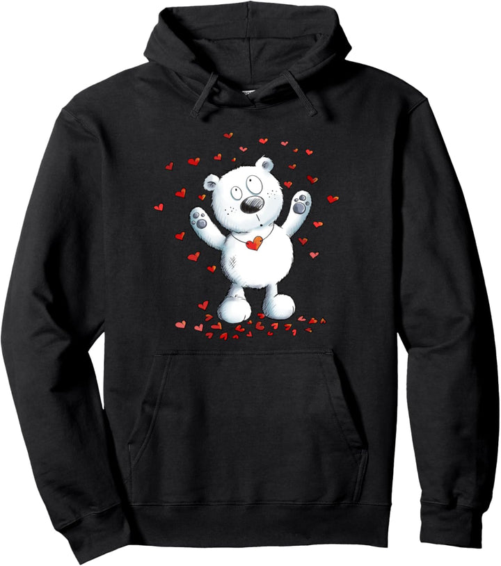 Bär Mit Herzen I Eisbär Liebe Teddy Bärchen I Fun Pullover Hoodie