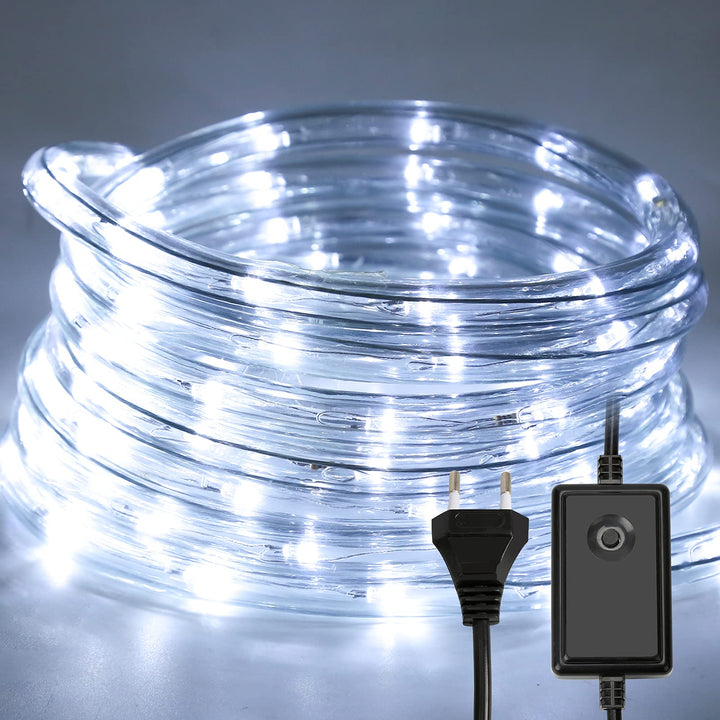 Gimisgu Lichterschlauch Aussen 10m Led Schlauch Kaltweiss 240 Led Lichtschlauch mit Timing Controlle