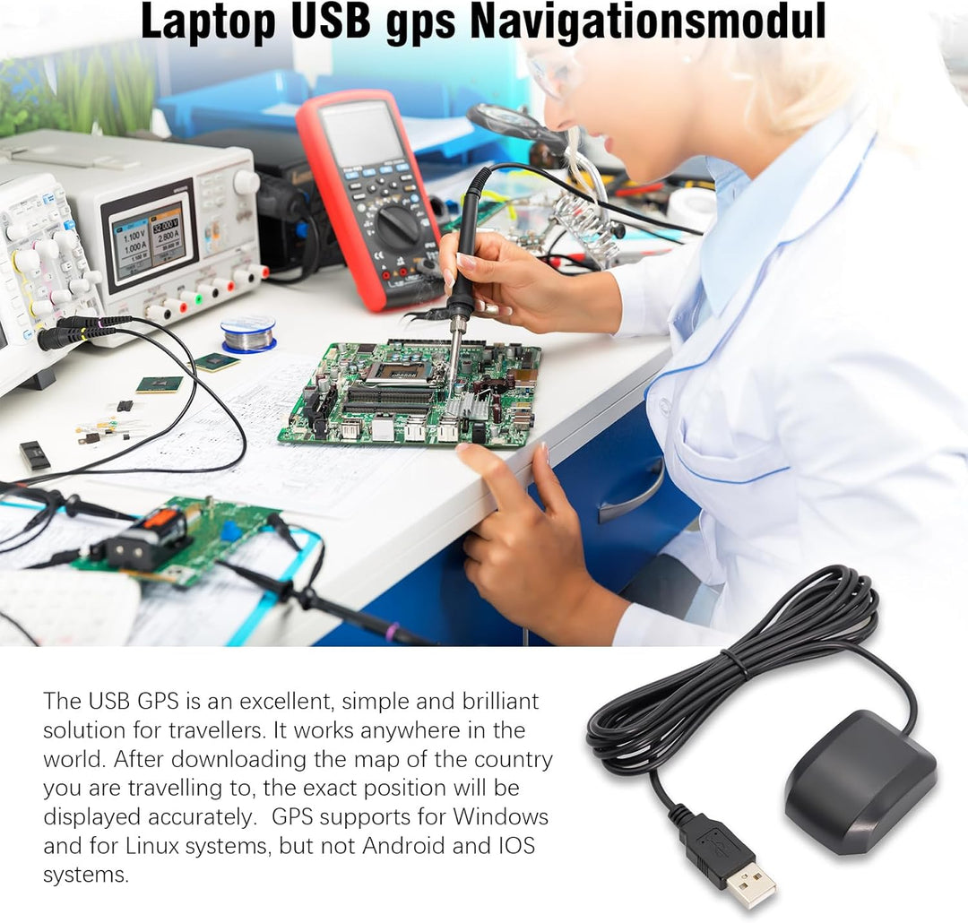 GPS USB Modul VK-162 USB GPS Receiver Water Resistant Für Laptop-PC, GPS-USB-Dongle mit Antenne, unt