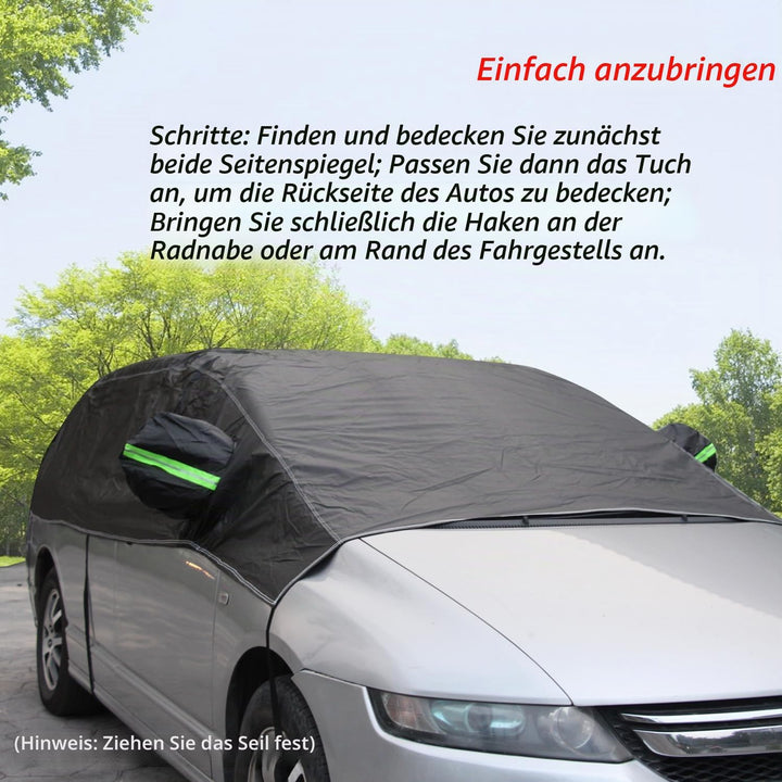 BEXITA Halbgarage Auto Abdeckplane Wasserdicht Outdoor Winter Verdickter Stoff mit Baumwolle gefütte