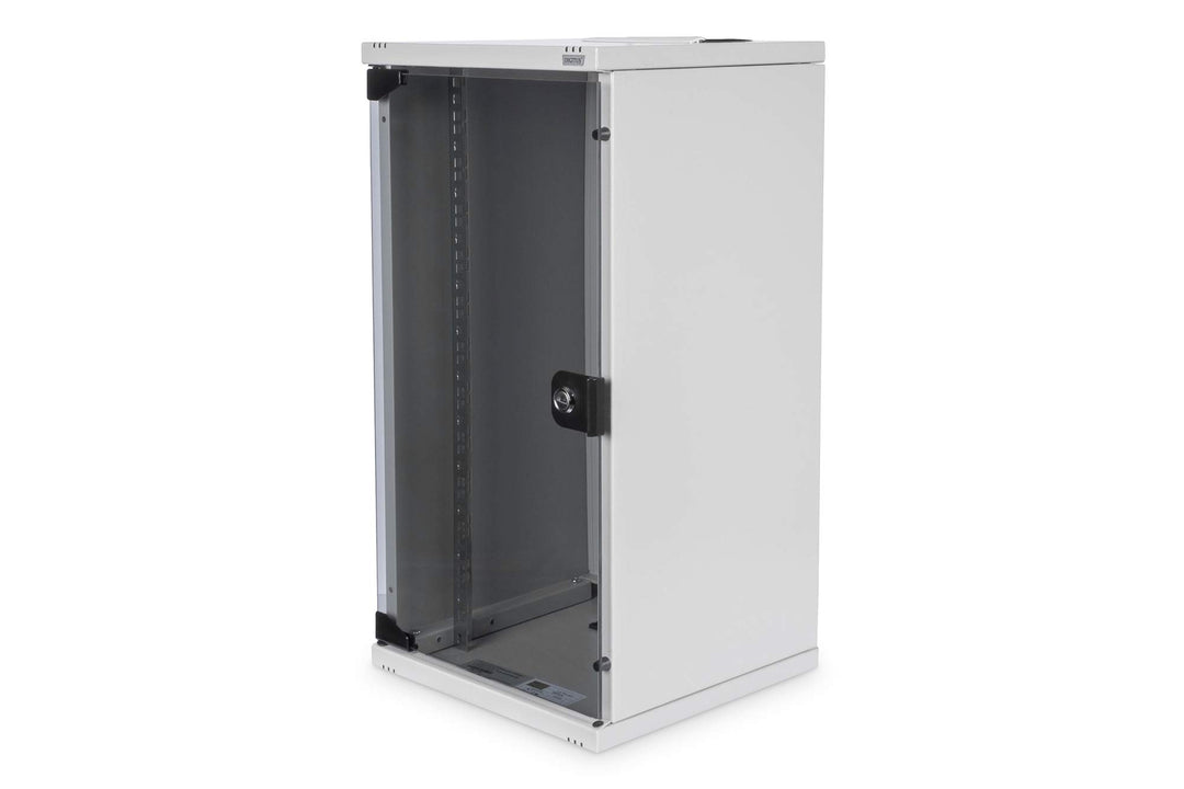 DIGITUS Netzwerk-Schrank 10-Zoll - 12HE - Wandmontage - HxBxT 592x312x300mm - Traglast 30kg - Nutzti