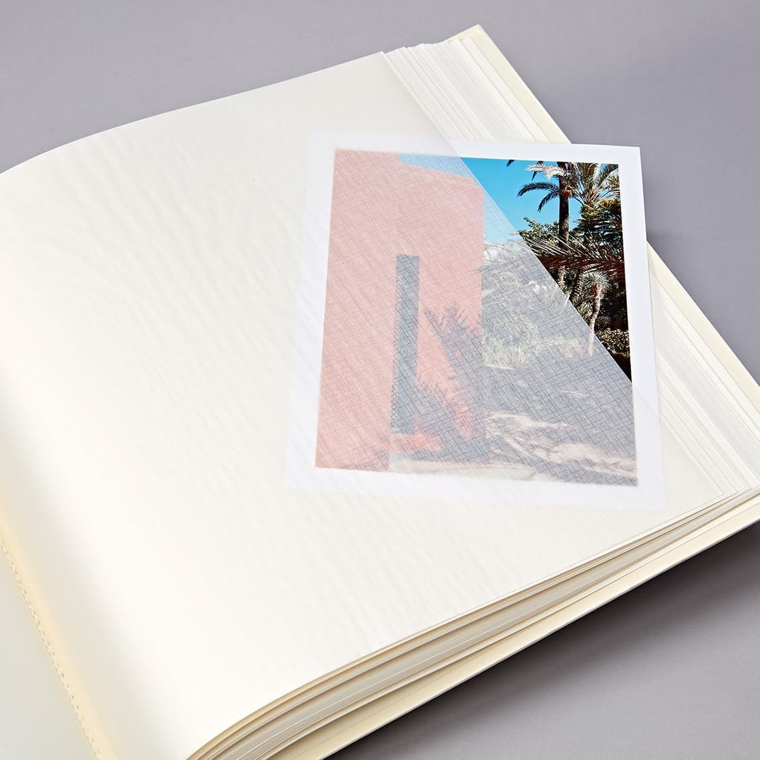 Semikolon 370026 Jumbo Album - 30x30 cm, 100 Seiten cremefarben, für 10x15 Fotos, mit Pergaminpapier
