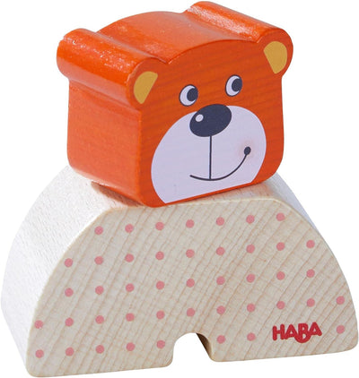 HABA 306287 - Bausteine Tierparade, Holz- und Naturbausteine ab 1,5 Jahren, made in Germany