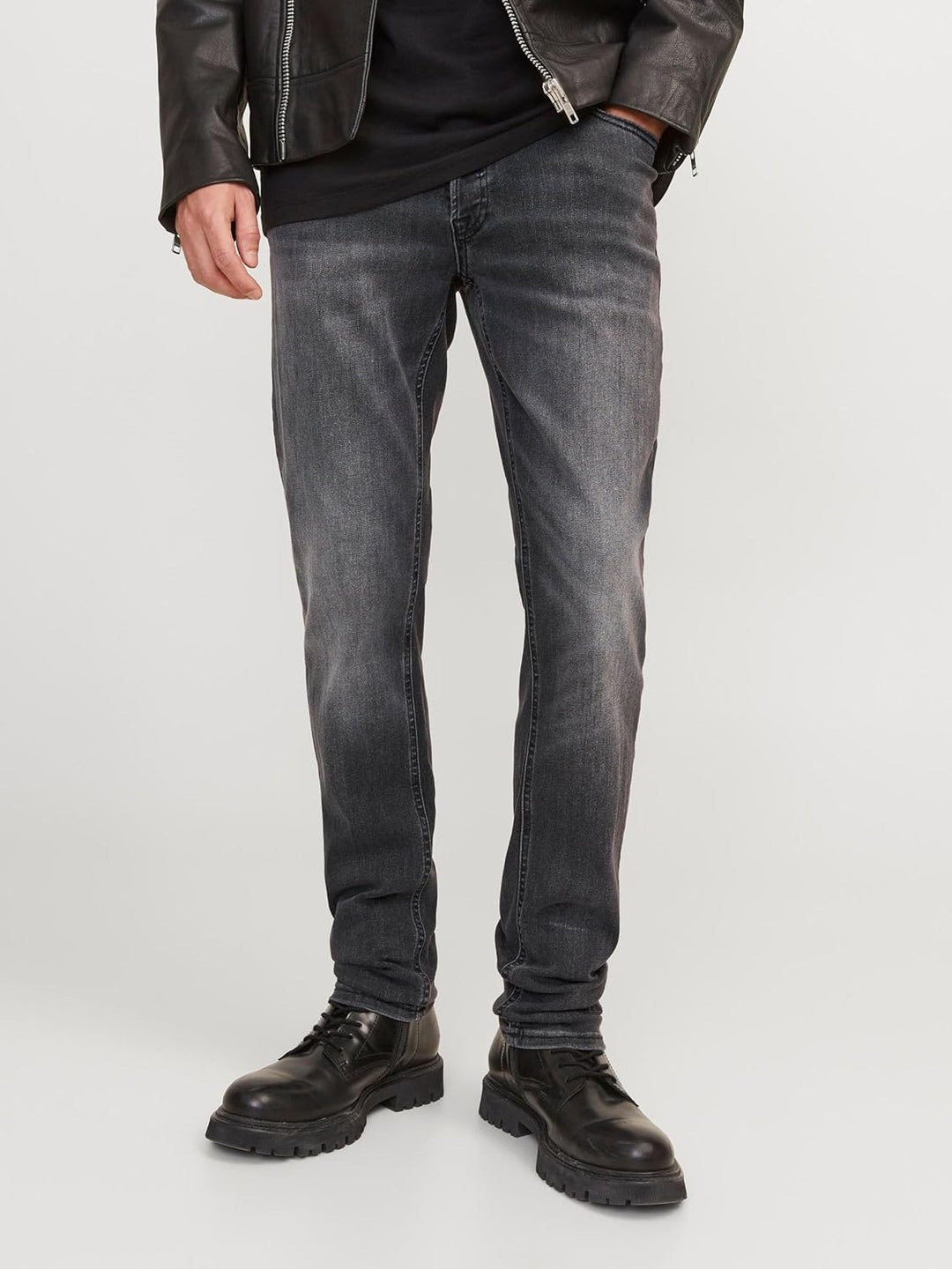 JACK & JONES Male Slim Fit Jeans JJIGLENN JJORIGINAL CB 815 NOOS Slim Fit Jeans 27W / 32L Schwarz, 2
