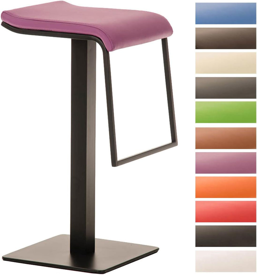 CLP Barhocker Lameng Kunstleder I Thekenhocker Mit Metallgestell Und Fussstütze I Sitzhöhe: 78 cm I