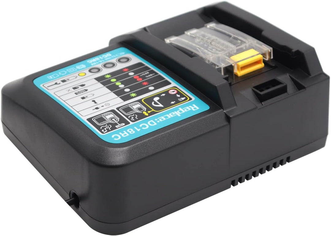 Abakoo DC18RC Ersatz Ladegerät 3A für 18V für Alle 14,4V~18V LXT400 BL1860 BL1850 BL1840 BL1830 BL18