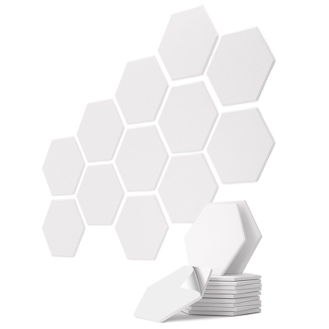 vilz Hexagon Akustikplatten selbstklebend 12 Stück aus recyceltem Filz - Hexagon Wandpaneele Schalli