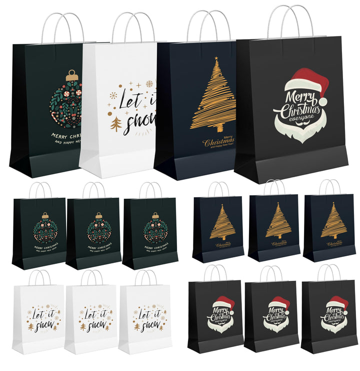36x Weihnachtstasche Geschenktasche Geschenktüte Weihnachtstüte Geschenktasche für Weihnachten, Niko