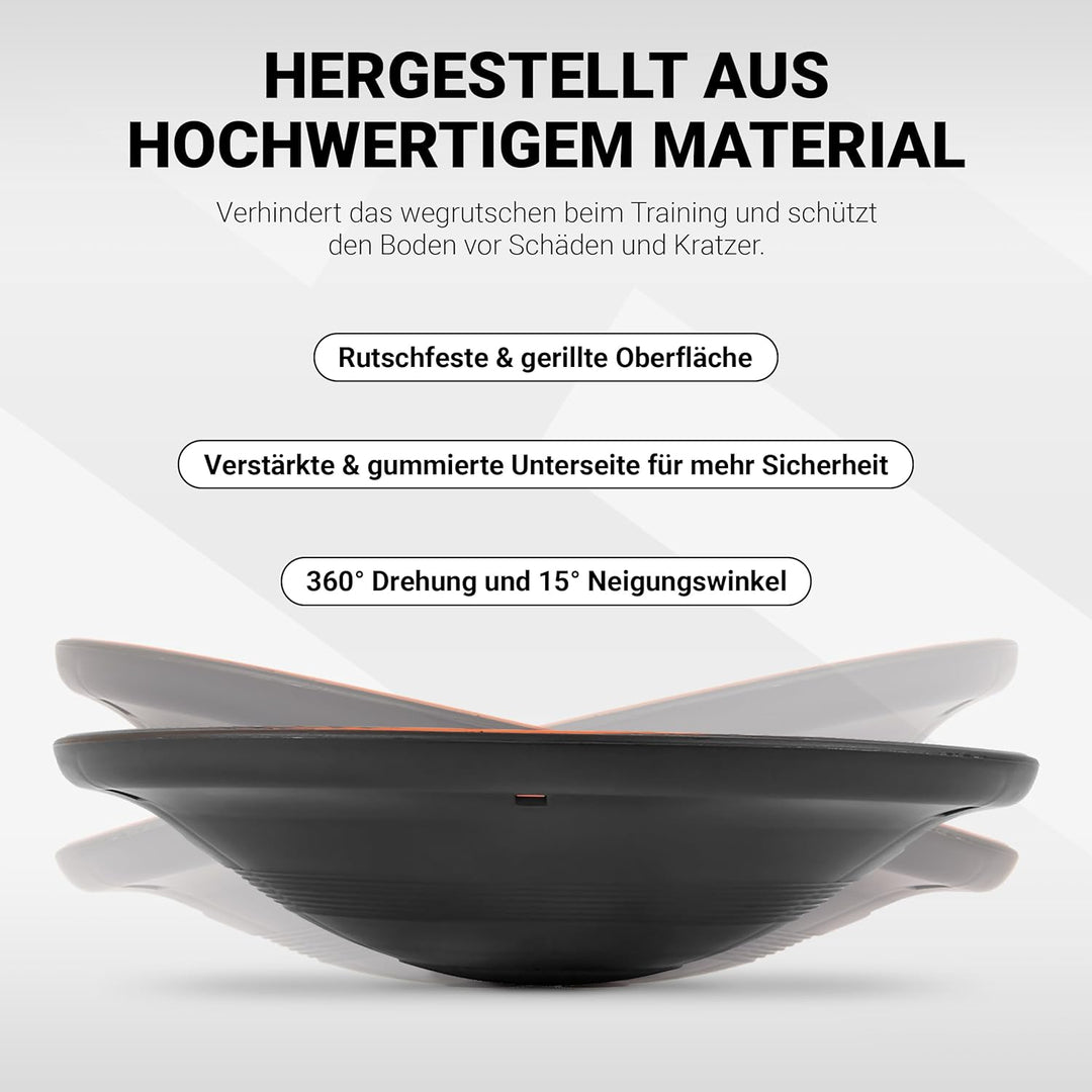 MSPORTS Balance Board Premium 40 cm Durchmesser inkl. Übungsposter und Work Out App GRATIS - Therapi