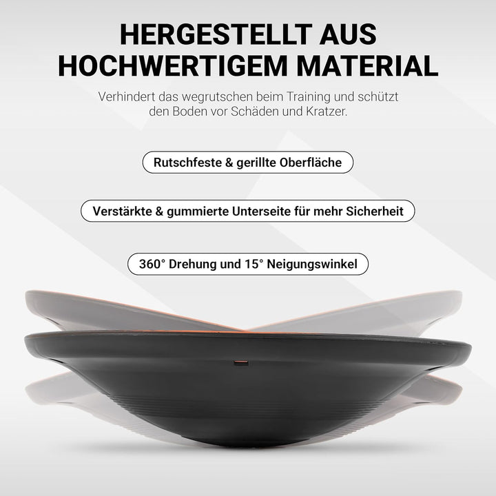 MSPORTS Balance Board Premium 40 cm Durchmesser inkl. Übungsposter und Work Out App GRATIS - Therapi