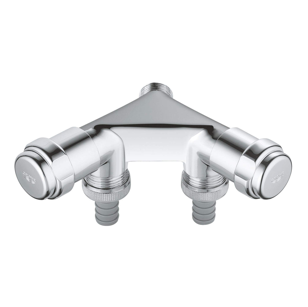 GROHE Eggemann Original WAS Doppelventil "Einfach" DN15 41022000 16,6 x 10,2 x 6,2 cm, 16,6 x 10,2 x