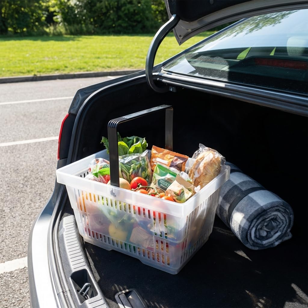 gebar – Einkaufskorb 22 Liter 1 Griff, Verkaufs-, Einkaufs- Körbe, Korb 22L Shopping Basket, Trageko