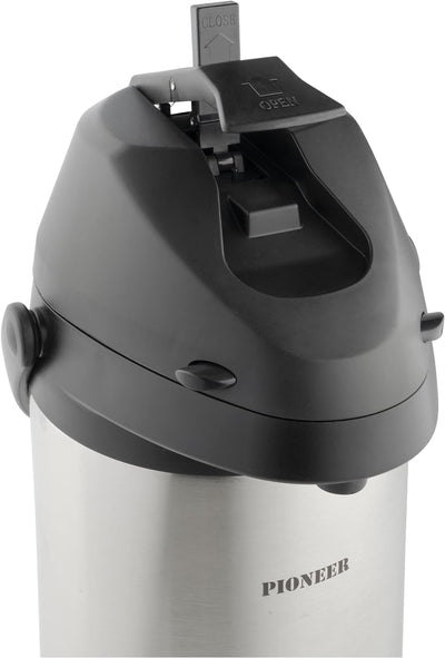 Pioneer Airpot Isolier-Pumpkanne, 3 Liters, Edelstahl-Getränkespender, Beschriftet mit 'COFFEE', Dop