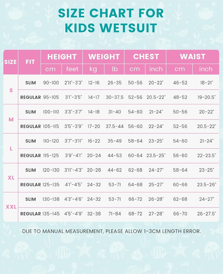 Gogokids Kinder Neoprenanzüge - Jungen Mädchen Rash Guard Einteiler Thermische Badeanzüge 2.5mm Neop