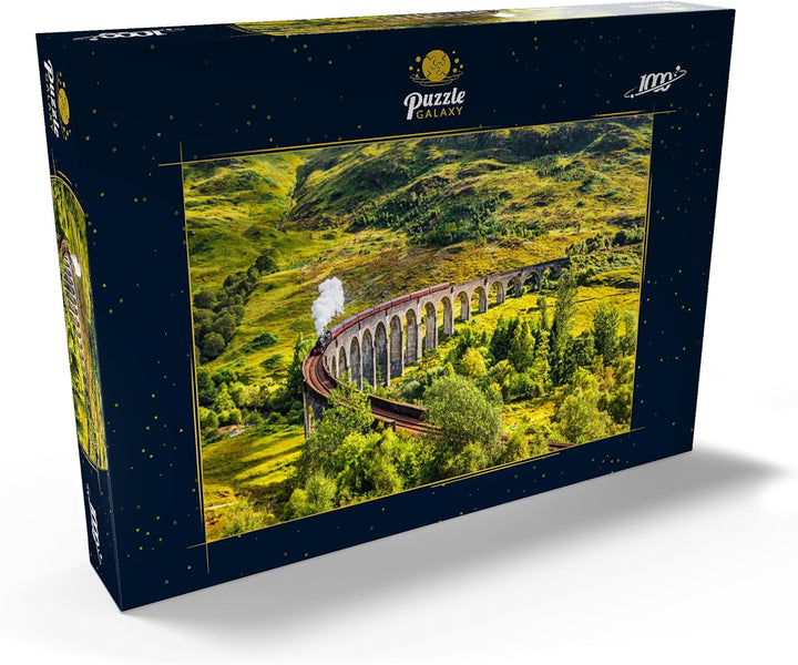Glenfinnan Railway Viaduct mit Jacobite-Dampfzug, Schottland - Premium 1000 Teile Puzzle - MyPuzzle