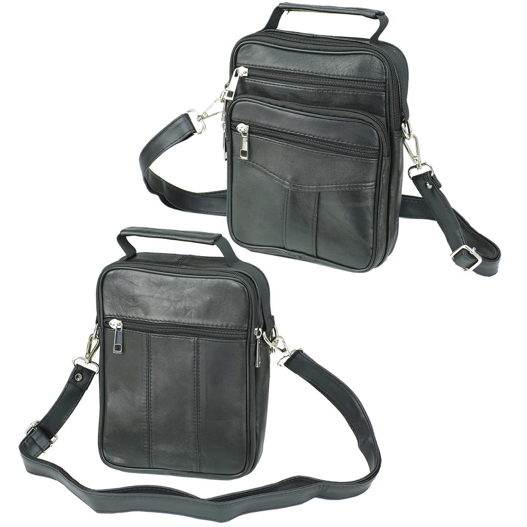 Herren Arbeitstasche Umhängetasche Herrentasche Schultertasche Messenger Flugbegleiter in Schwarz Ec