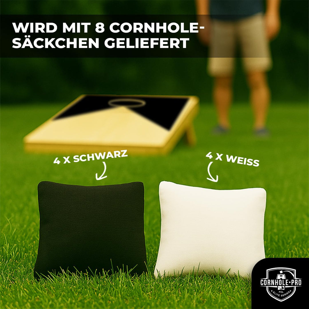 Original Offizielles Cornhole | Amerikanisches Cornhole | Einfach zu transportieren | Offizielle Abm