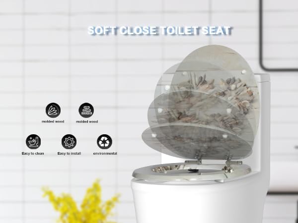 MDF-Toilettensitz mit Soft-Close-Mechanismus, O-förmiger Toilettensitz mit verstellbaren Scharnieren