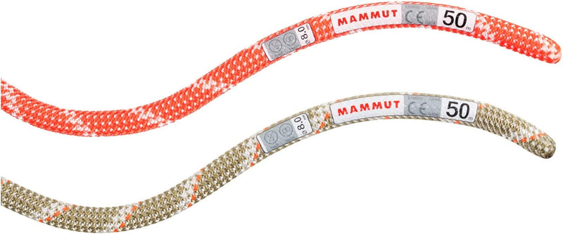 Mammut 8.0 Alpine Classic Halbseil Classic - Orange/White Lg 50, Classic - Orange/White Lg 50