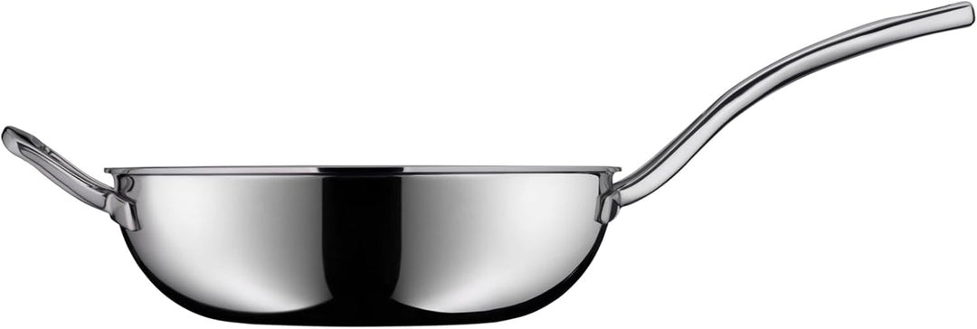 WMF Set 2-teilig Profi Resist Wokpfanne 28 cm, Wokpfanne Induktion, Mehrschichtmaterial vollbeschich