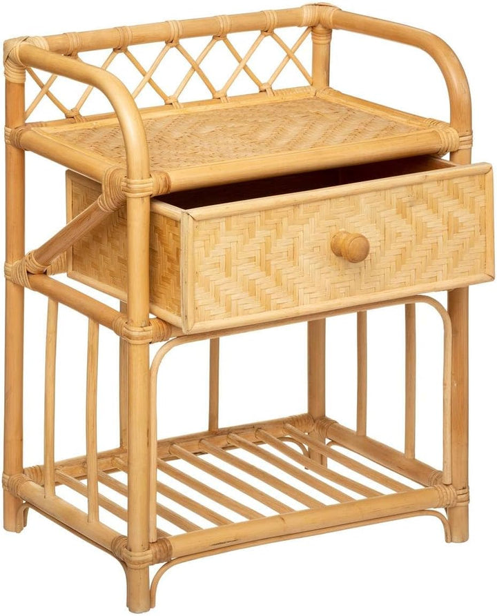 Nachttisch Aoni - Rattan - Beige - Atmosphera créateur d'intérieur cm Rattan, cm Rattan