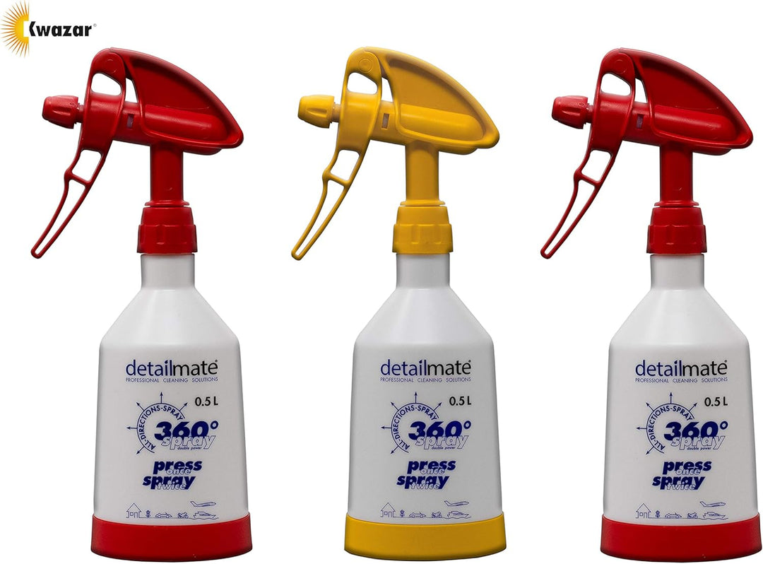 detailmate Set Made by Kwazar 3 Mercury Super PRO+ 360 Grad VITON Sprühflasche, Double Action Trigge