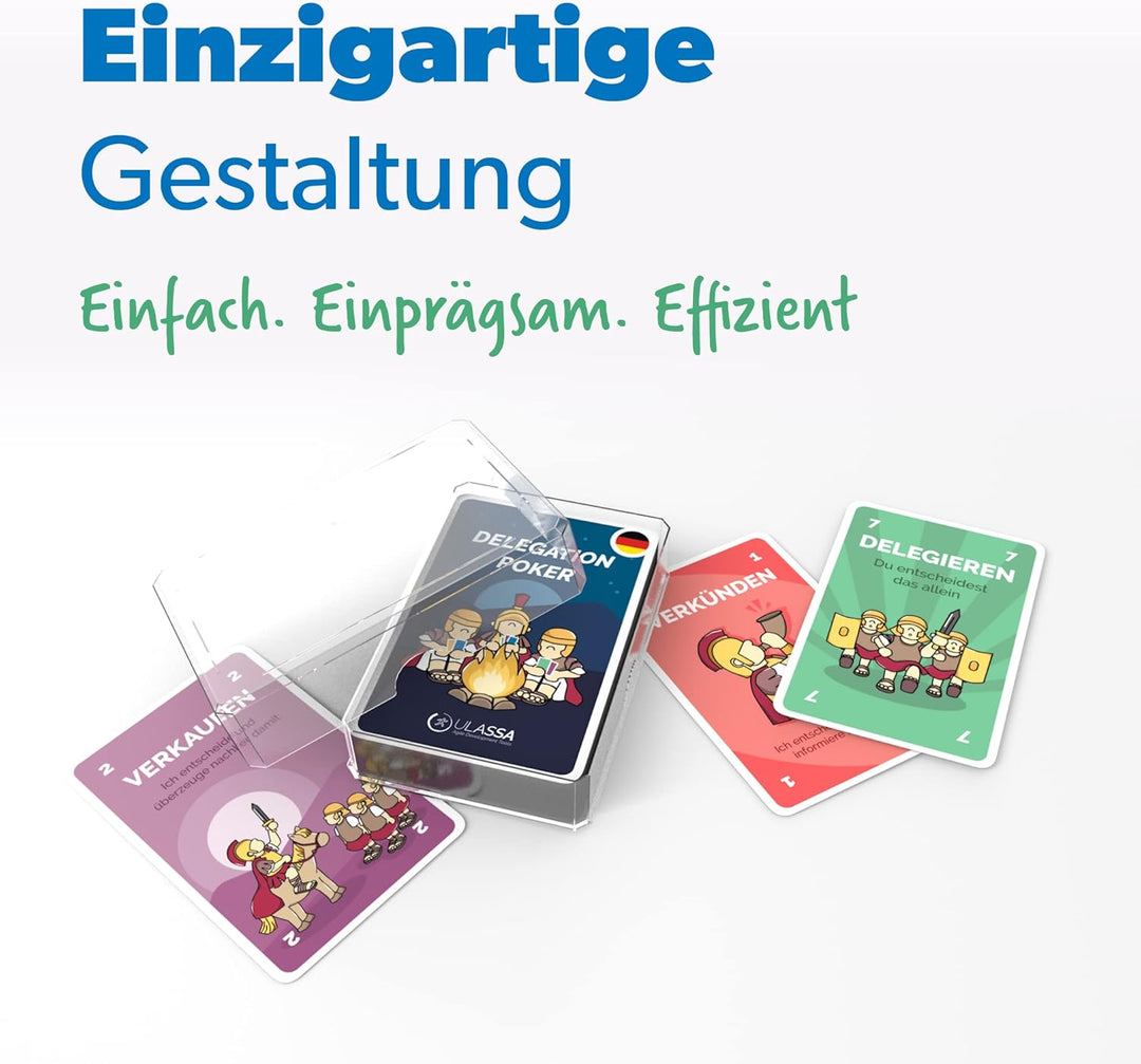 Delegation Poker Karten Set - 3-7 Personen - Für Agile Unternehmen zur effektiven Delegation von Ver