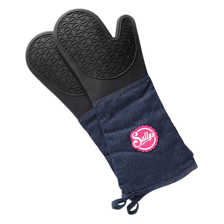 Sallys Premium Backhandschuhe - Hitzebeständige Ofenhandschuhe für sicheres Backen und Kochen bis 23